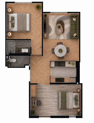  Appartement à vendre 3 pièces 54 m²