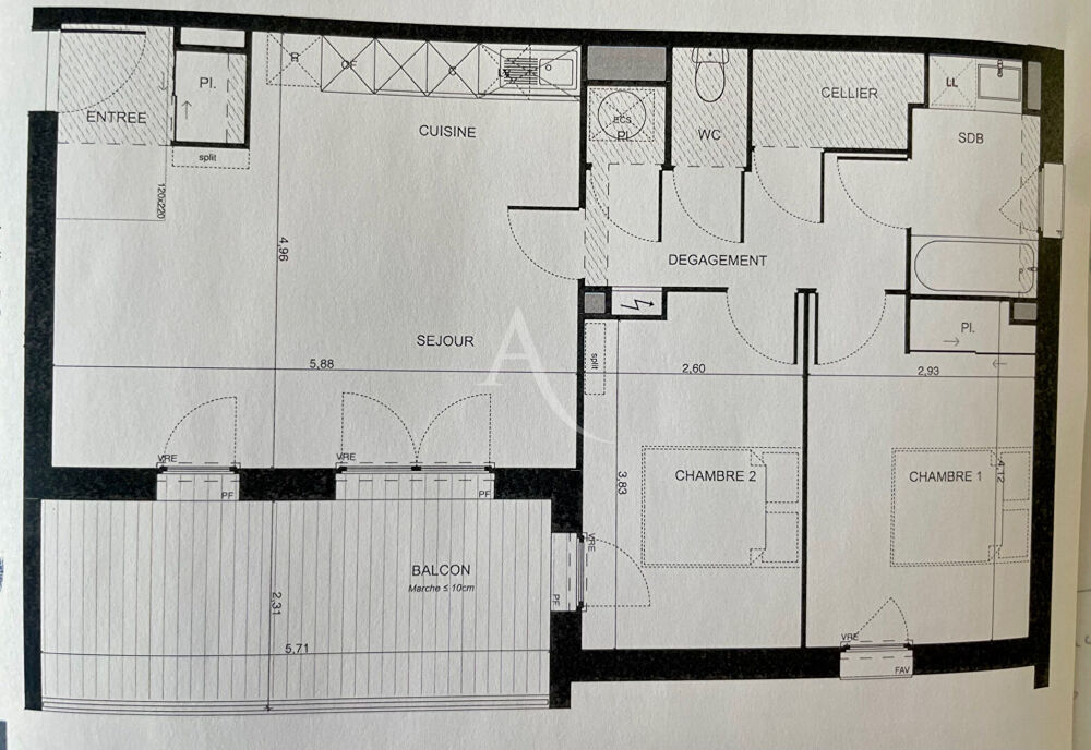 Vente Appartement Appartement Pibrac 3 pice(s) 66.07 m Pibrac