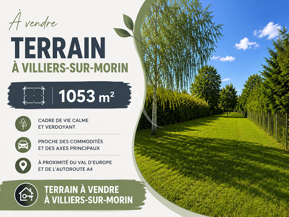 Vente Terrain Terrain constructible de plus de 1 000 m² à Villiers-sur-Morin Villiers sur morin