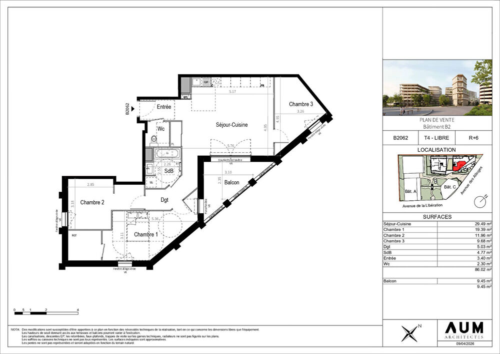 Vente Appartement THONON LES BAINS - Appartement T4 - 86.02m² Thonon les bains