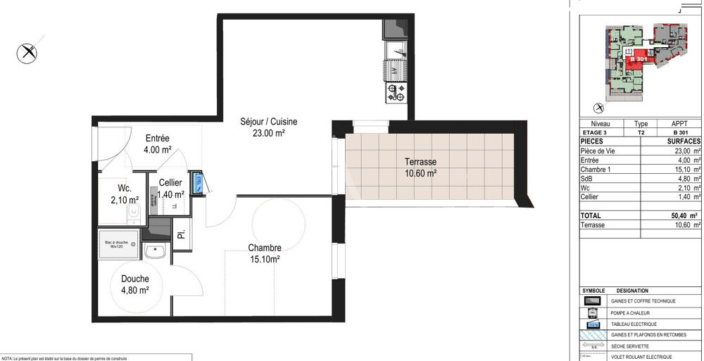 Vente Appartement A vendre T2  situé au dernier étage - 50m² avec terrasse au coeur du centre ville de Segré Segre en anjou bleu