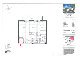  Appartement � vendre 3 pi�ces 61 m�