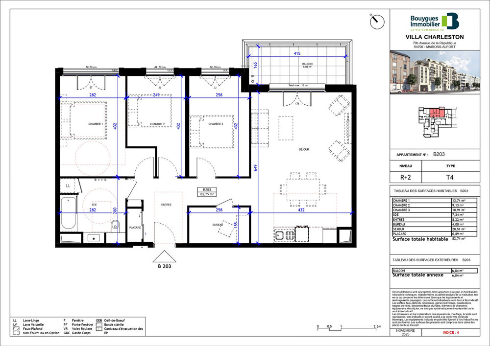 Vente Appartement Appartement Maisons Alfort 4 pièces 82.75 m² Maisons alfort