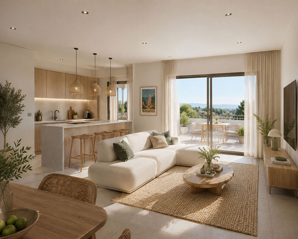 NOUVEAU - APPARTEMENT T3 TERRASSE VUE COLLINES ET PARKING - MARSEILLE 9