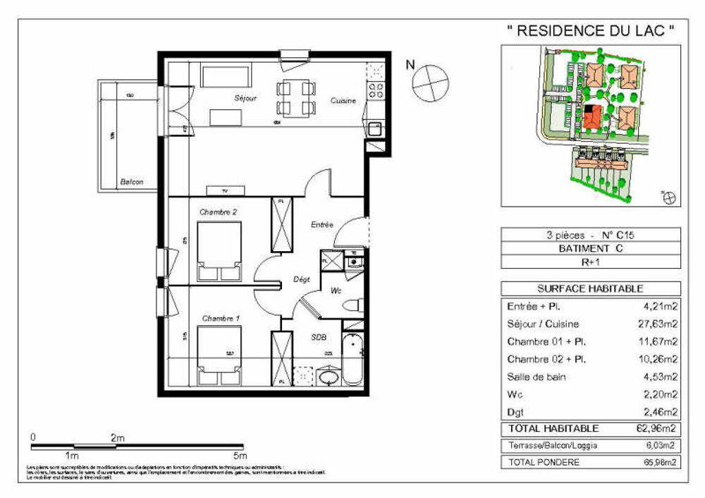 Location Appartement LE LAC C15 Ambares et lagrave