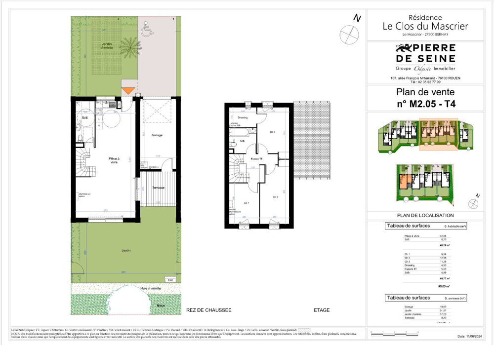 Vente Appartement Maison T4 NM205 / Le Clos du Mascrier BERNAY Bernay