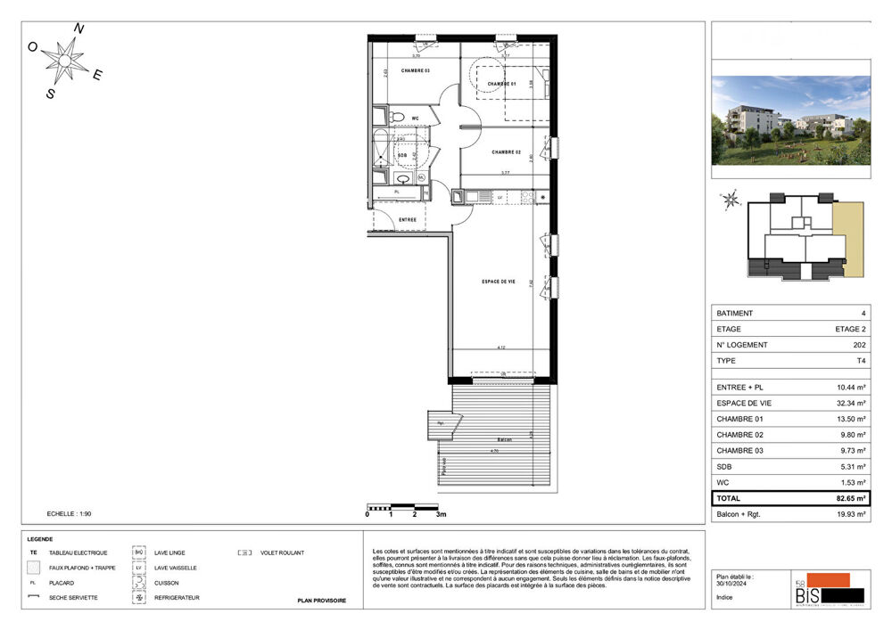 SCIEZ - Appartement T4 - 82.66m²
