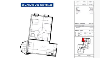  Appartement � louer 3 pi�ces 58 m�