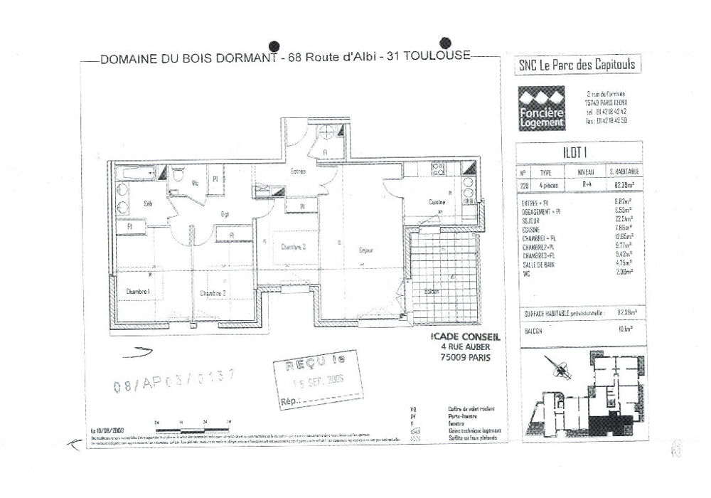 Location Appartement Toulouse 31200 Croix daurade Beau T4 Récent de 82.39m² Terrasse de 10.1m²  SANS FRAIS AGENCE Toulouse