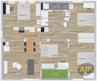  Appartement � vendre 5 pi�ces 72 m� Libourne