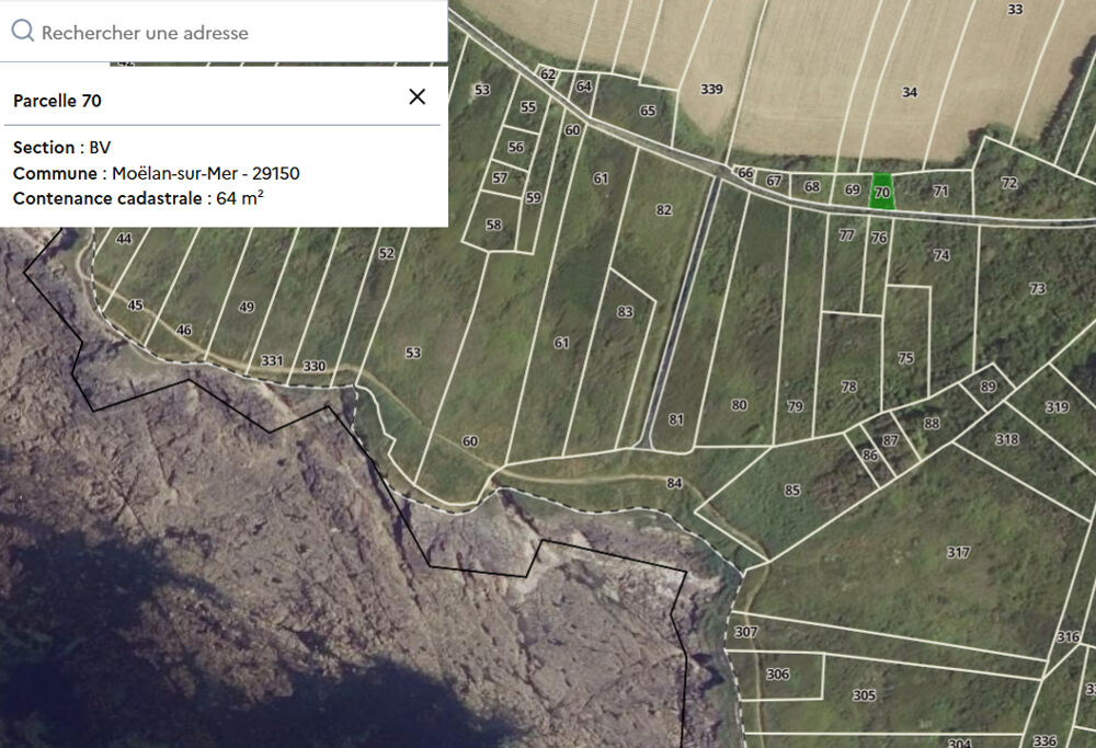 Vente Terrain TERRAINS NON CONSTRUCTIBLES - MOELAN SUR MER Moelan sur mer