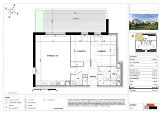  Appartement � vendre 3 pi�ces 68 m�