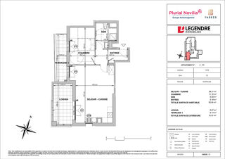  Appartement � vendre 3 pi�ces 51 m�