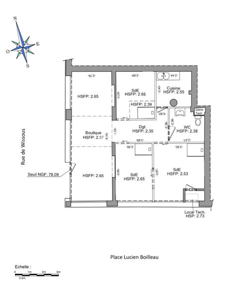   Local commercial Morangis 75 m2 