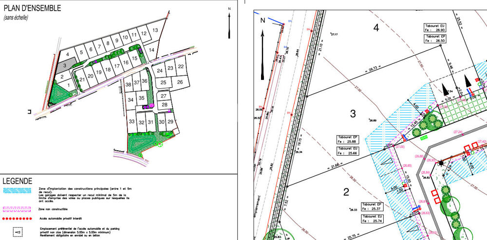 Vente Terrain Terrain Brem Sur Mer 511 m2 Brem sur mer