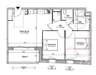 Appartement  vendre 3 pices 56 m