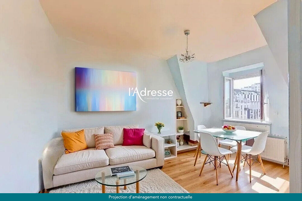 Studio ensoleillé en dernier étage sans vis-à-vis - Rue Cambronne (Paris 15e)
