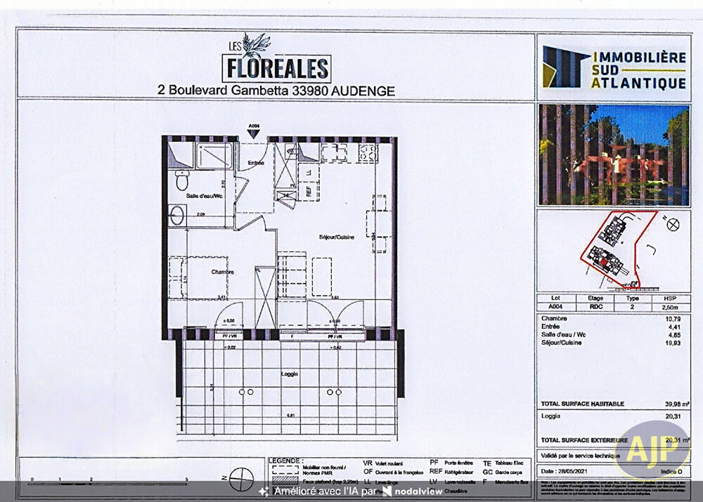 Location Appartement Appartement Audenge 2 pièce(s) 39.84 m2 Audenge