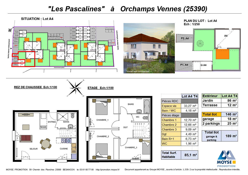 APPARTEMENT 4 PIECES 85.1 m2 291000 EUROS