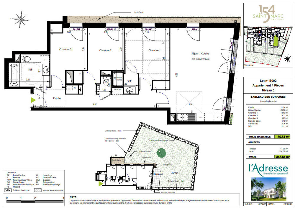 Appartement T4 avec jardin Orleans AV JARDIN ET PK
