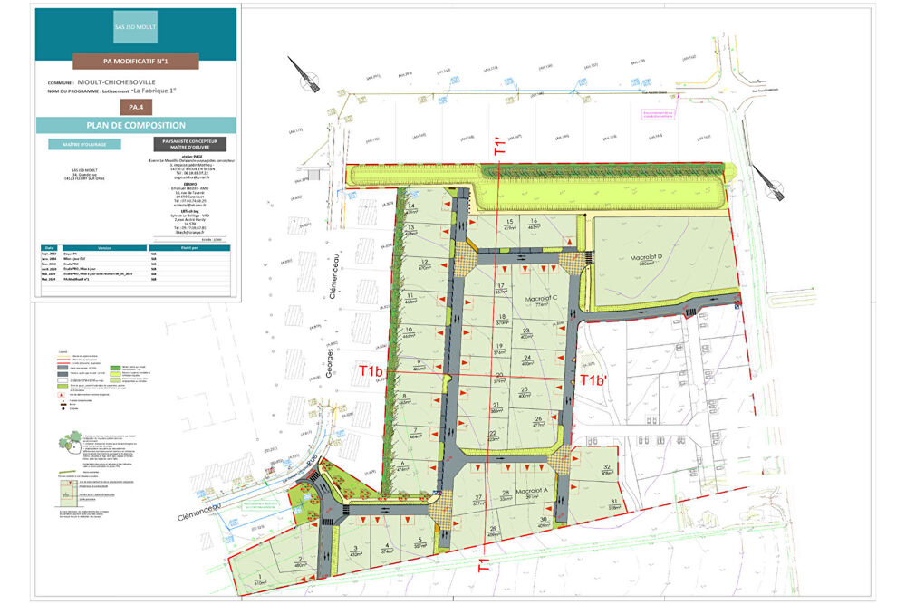 Vente Terrain TERRAIN / MACROLOT MOULT -  Lot C - 775 m2 Moult chicheboville