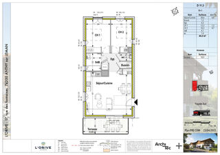  Appartement � vendre 3 pi�ces 64 m�