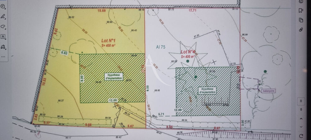 Vente Terrain Terrain à bâtir de 400m2 avec vue imprenable - Lot n°1 Crecy la chapelle