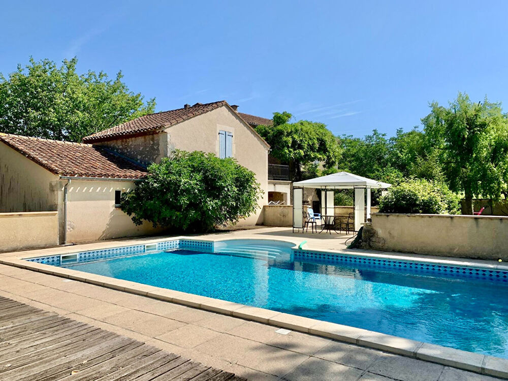 Vente Maison LOT - près de PRAYSSAC - Maison en pierre avec appartement, atelier, garage et piscine Prayssac