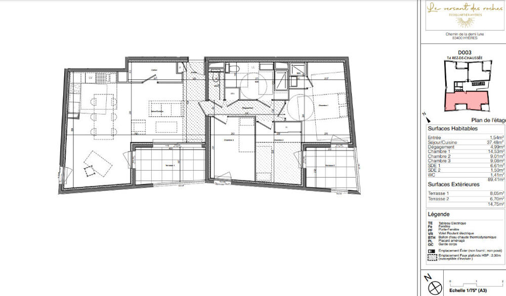 Vente Appartement Programme neuf HYERES 4 pice(s) 88.47 m2 FRAIS DE NOTAIRE INCLUS Hyeres