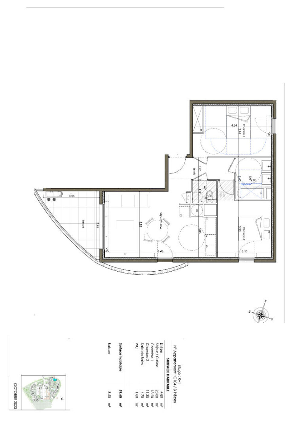 Vente Appartement Appartement Valbonne/ SOPHIA  un 3 pièce(s) 60 m2 Valbonne