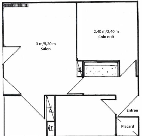  Appartement � louer 1 pi�ce 30 m�