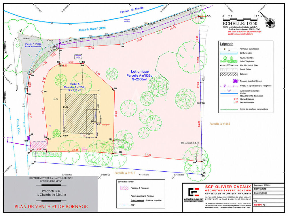 Vente Terrain MONS - TERRAIN CONSTRUCTIBLE 2 000 M² - 365 000  FAI Mons