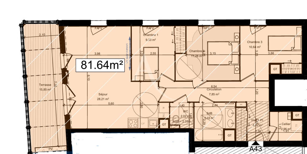 Vente Appartement A VENDRE : Très bel Appartement Neuf de Type 4  au dernier étage avec belle Terrasse Angers