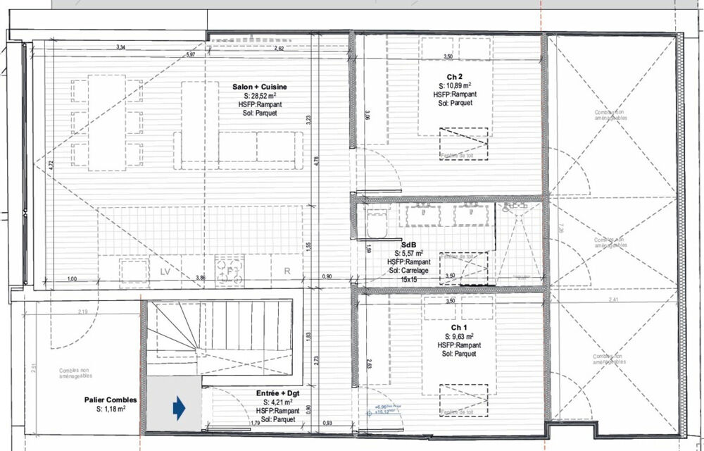 Appartement Type 3 entièrement refait à neuf