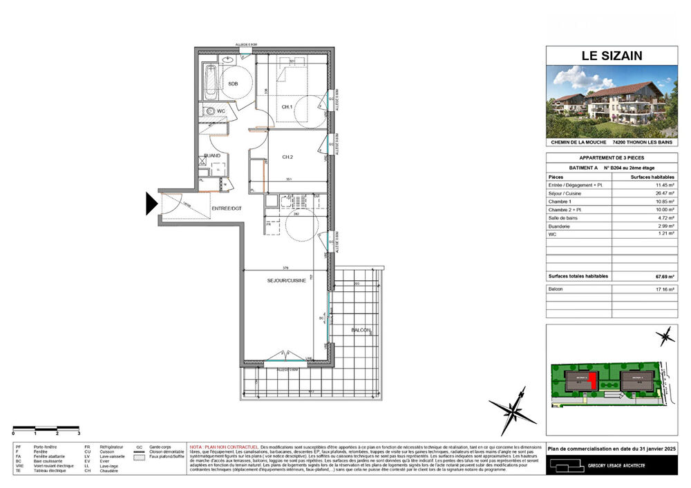 Nouveauté - THONON LES BAINS - Appartement T3