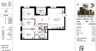  Appartement � vendre 4 pi�ces 87 m�