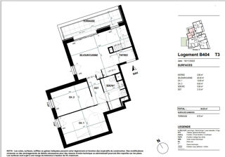  Appartement � vendre 3 pi�ces 54 m�