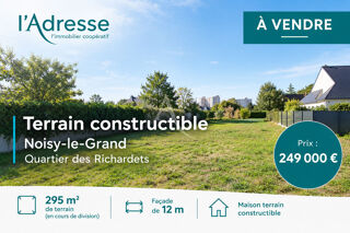 Vente Terrain Terrain d'une parcelle de 292.5 m² Noisy le grand