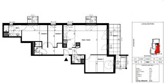  Appartement  vendre 4 pices 92 m