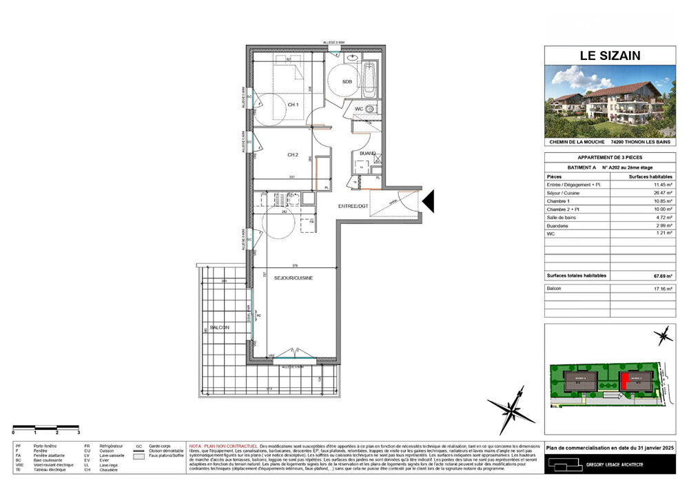 Nouveauté - THONON LES BAINS - Appartement T3