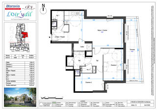  Appartement  vendre 3 pices 75 m