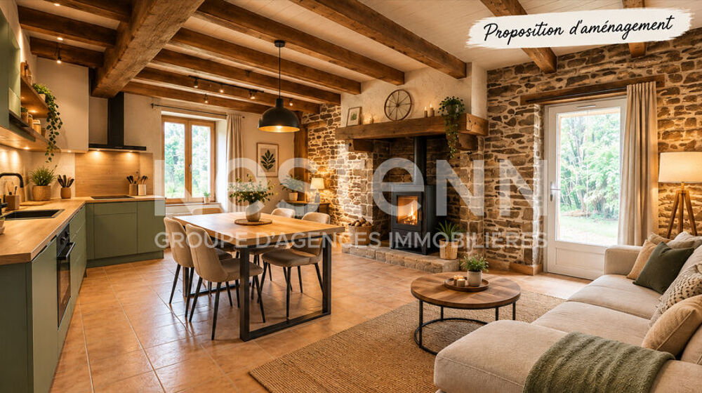 Maison en pierre à Saint-Dolay - Beau potentiel de rénovation au calme - 64 m² ? 3 pièces - terrain 340 m²