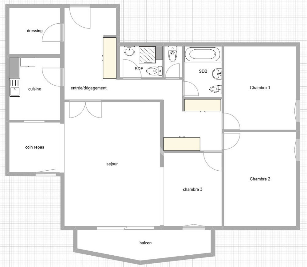 Vente Appartement Appartement Paris 75013 - 4 pièce(s) 94 m2 Paris 13