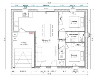  Maison  vendre 3 pices 60 m