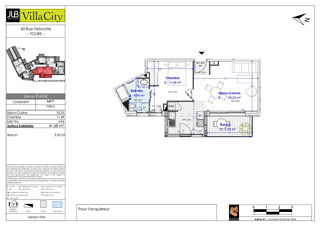  Appartement  vendre 2 pices 42 m