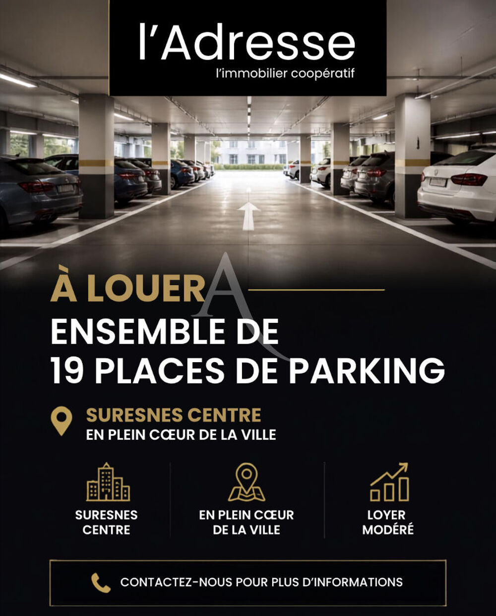 Location Parking/Garage Lot de 19 parkings  - - Suresnes Centre Suresnes