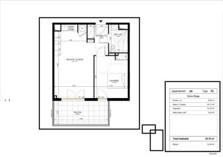  Appartement � vendre 2 pi�ces 45 m�