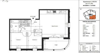  Appartement � vendre 3 pi�ces 67 m�