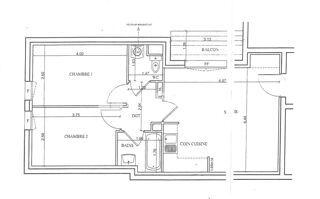  Appartement � vendre 3 pi�ces 50 m�