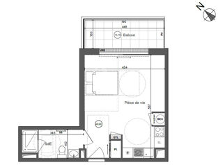  Appartement  vendre 1 pice 31 m